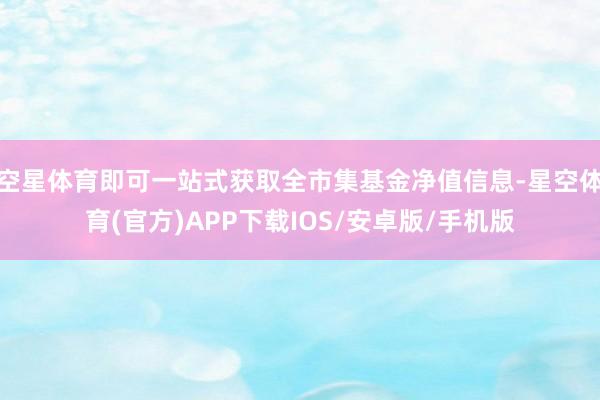 空星体育即可一站式获取全市集基金净值信息-星空体育(官方)APP下载IOS/安卓版/手机版